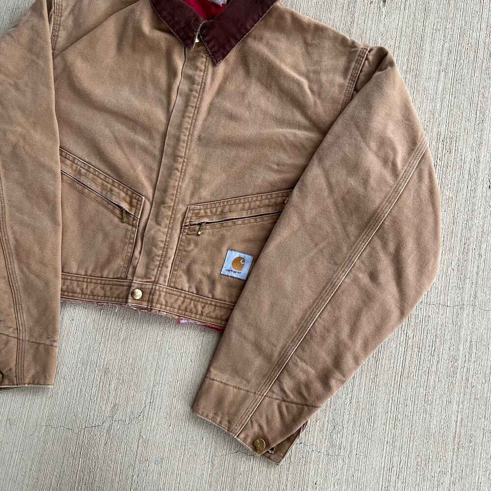 Carhartt brown cropped Detroit style work wear jacket - Picture 4 of 8